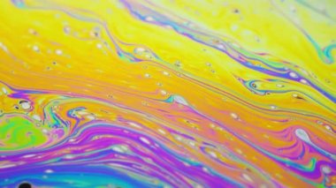 Renkli sabun köpüğü hareket yüzey psychedelic arka plan