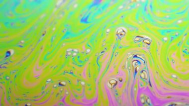 Renkli sabun köpüğü hareket yüzey psychedelic arka plan