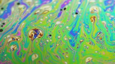 Renkli sabun köpüğü hareket yüzey psychedelic arka plan