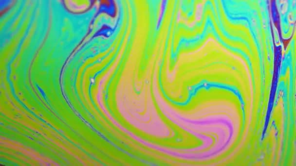 彩色肥皂泡运动表面的心理背景 — 图库视频影像