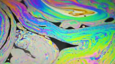 Renkli sabun köpüğü hareket yüzey psychedelic arka plan