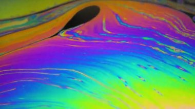 Renkli sabun köpüğü hareket yüzey psychedelic arka plan