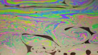 Renkli sabun köpüğü hareket yüzey psychedelic arka plan