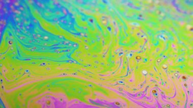 Renkli sabun köpüğü hareket yüzey psychedelic arka plan. Renk evren. Konsept sanat tasarımı. Çok renkli arka plan. Soyut desen.
