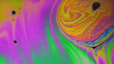 Renkli sabun köpüğü hareket yüzey psychedelic arka plan. Renk evren. Konsept sanat tasarımı. Çok renkli arka plan. Soyut desen.