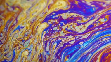 Renkli arka plan şaşırtıcı hareket çok renkli sabun köpüğü yüzeyinde oluşan