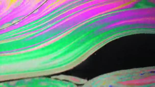 Erstaunliche Bunte Hintergrund Aus Bewegung Bunte Oberfläche Der Seifenblase Gebildet — Stockvideo