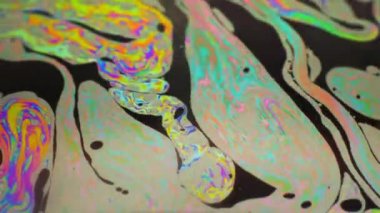 Renkli sabun köpüğü hareket yüzey psychedelic arka plan