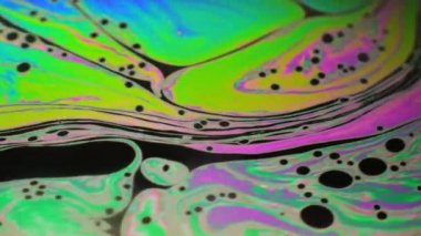 Renkli sabun köpüğü hareket yüzey psychedelic arka plan