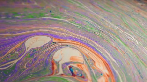 Makro snímek stěhování abstraktní povrch barevné bubliny.