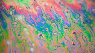 Renkli Bubble soyut yüzey hareketli makro çekim.