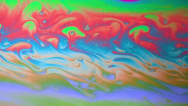 Vytvořit abstraktní pozadí pomocí klouzavý povrch barevné bubliny vzorů — Stock video