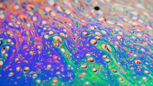 Crear fondo abstracto utilizando la superficie móvil de patrones de burbujas de colores — Vídeo de stock