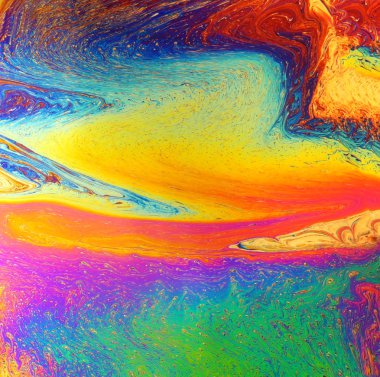 Psychedelic arka plan. Evren çiçek. Konsept sanat tasarımı. Çok renkli arka plan.
