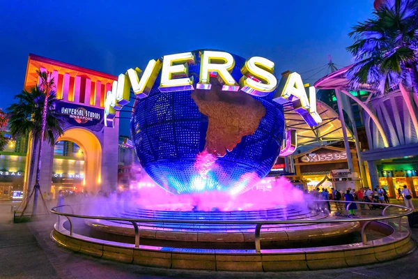 Noc Universal Studios globe — Zdjęcie stockowe