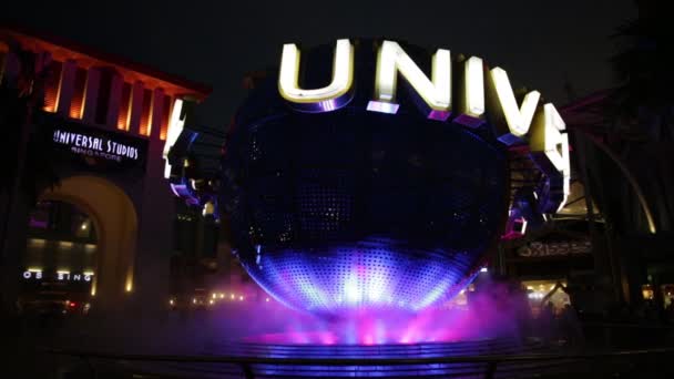 Singapur Maja 2018 Universal Studios Światła Ruchu Kuli Ziemskiej Sentosa — Wideo stockowe