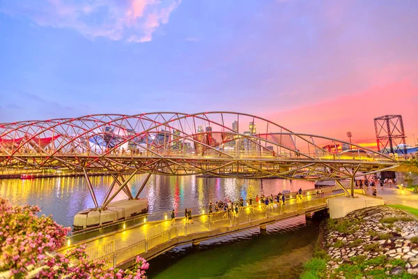 Puente peatonal Singapur — Foto de Stock