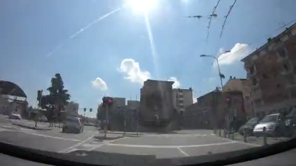 Болонський вулицях Pov — стокове відео