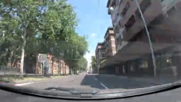Bologna town avenues POV — Stock Video