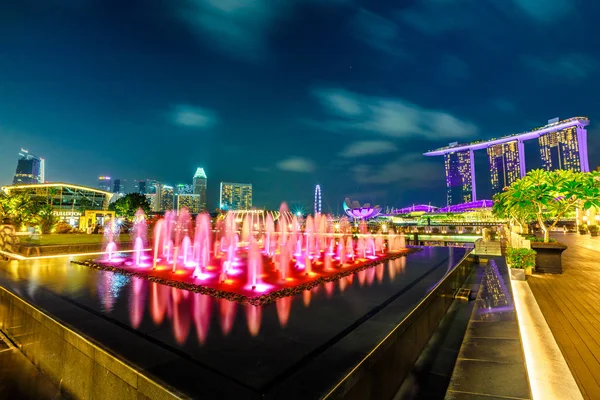 Fullerton Çeşme Singapur — Stok fotoğraf