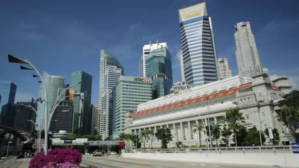 Fullerton Hotel Singapur — Vídeos de Stock