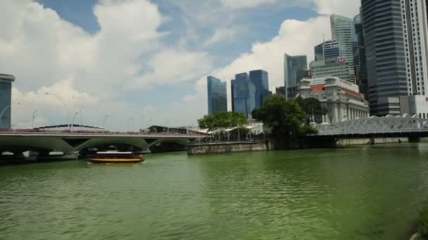 Singapur nábřeží Marina Bay — Stock video