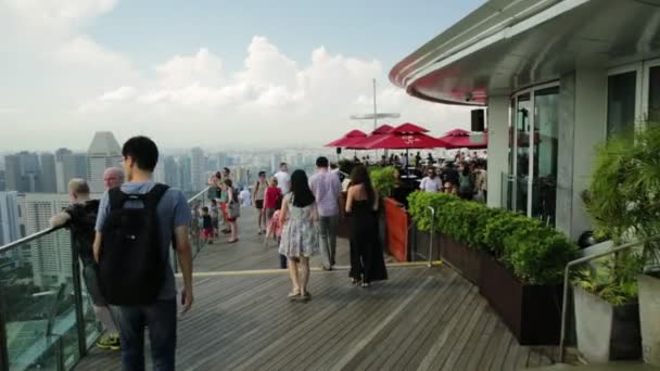 Πισίνα τύπου Ινφίνιτι Σιγκαπούρη — Αρχείο Βίντεο