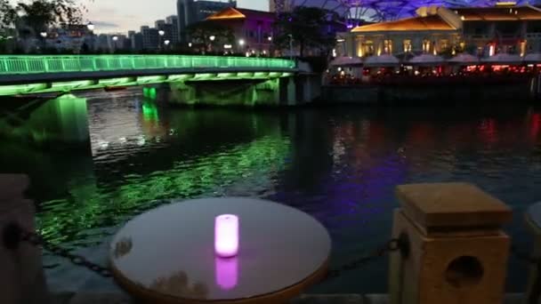 Clarke quay Singapur — Stock video