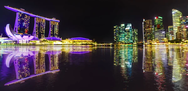 Singapour Skyline by Night — Photo
