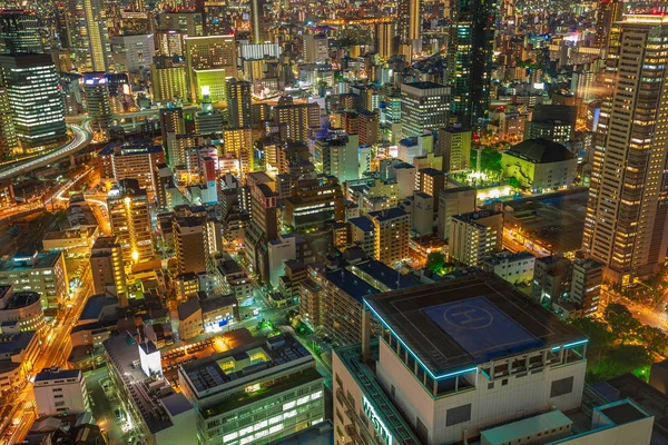 Nocturno de ciudad de Osaka — Foto de Stock