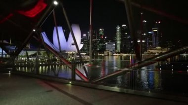 Singapur skyline gece