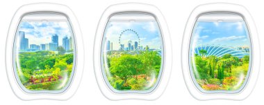 Singapur park kabinlerin çerçeve