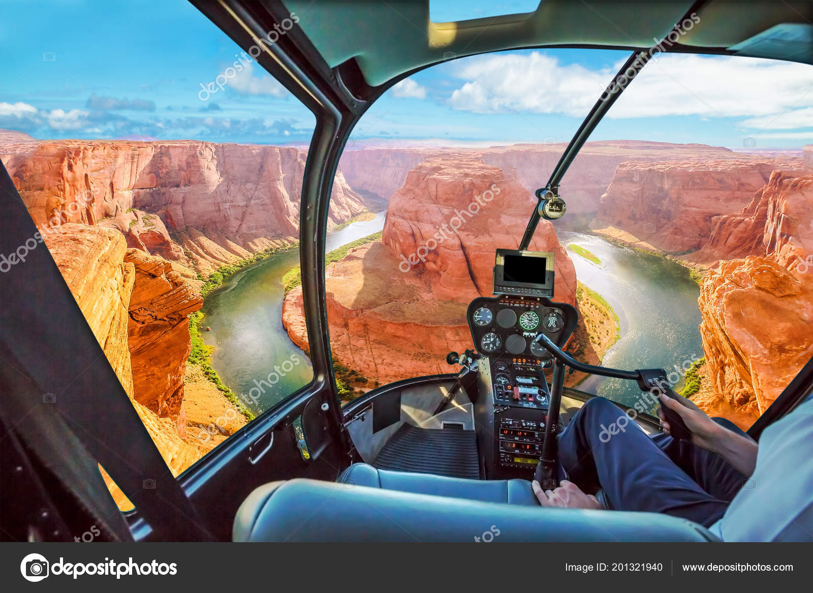Horseshoe Bend Helicopter Stock Photo by ©bennymarty 201321940