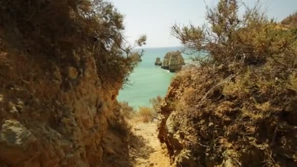 Kust van Lagos Algarve — Stockvideo