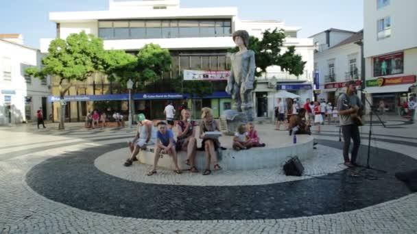 Lagos tér Portugália — Stock videók