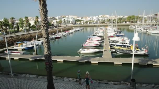 Puerto deportivo de lagos — Vídeos de Stock