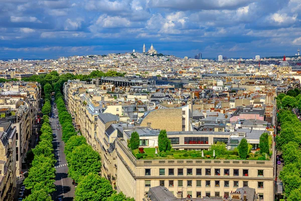 Sacre-Coeur aerial panorama — Stock Fotó