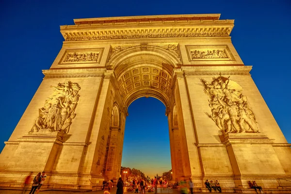 Arc de Triomphe kék óra — Stock Fotó