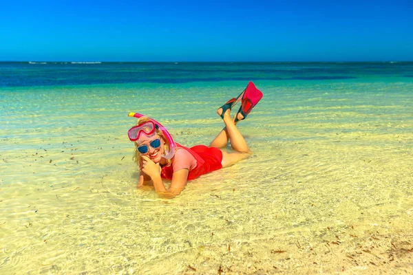 Snorkeler di Hangover Bay WA — Stok Foto