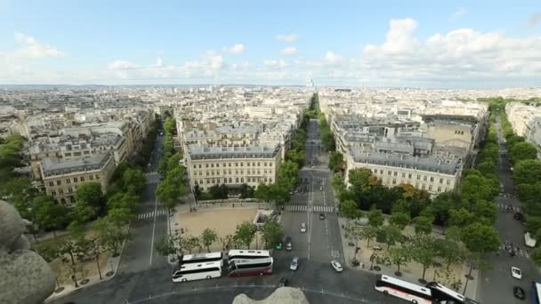 Arc de Triomphe skyline — 图库视频影像