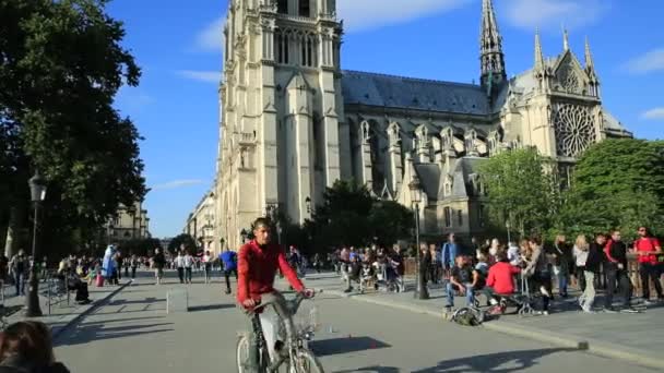 Turismo a Notre Dame — Video Stock