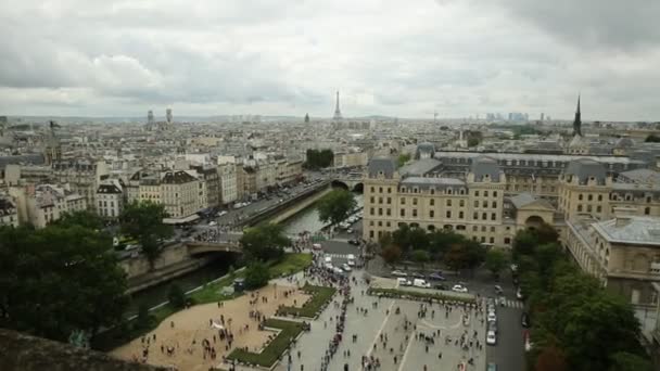 Notre Dame skyline panorámico — Vídeos de Stock