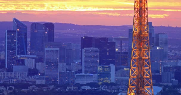 Tour Eiffel Sunset — Stockvideo