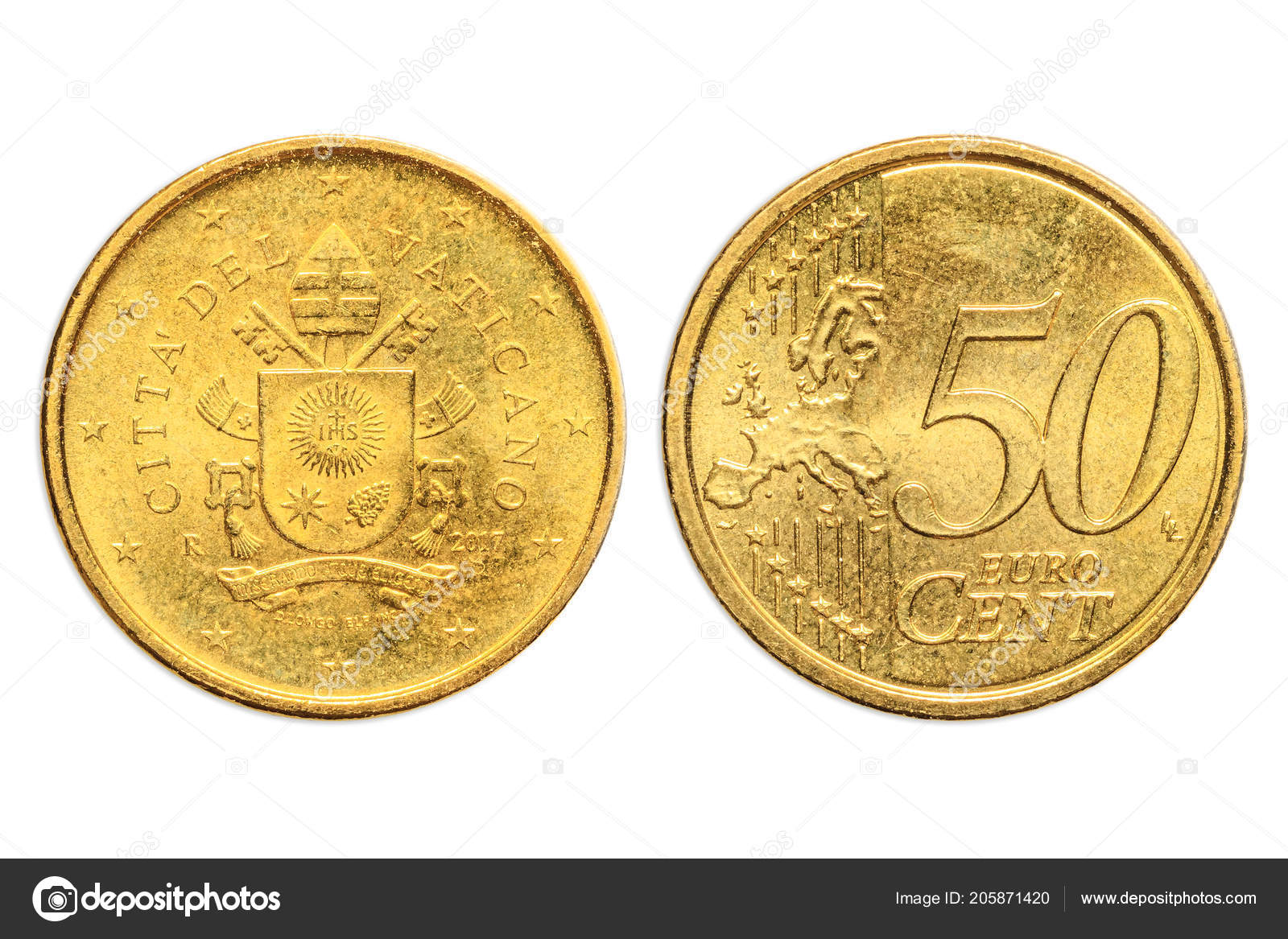 50 cents euro coin图库照片、免版税50 cents euro coin图片|DepositPhotos