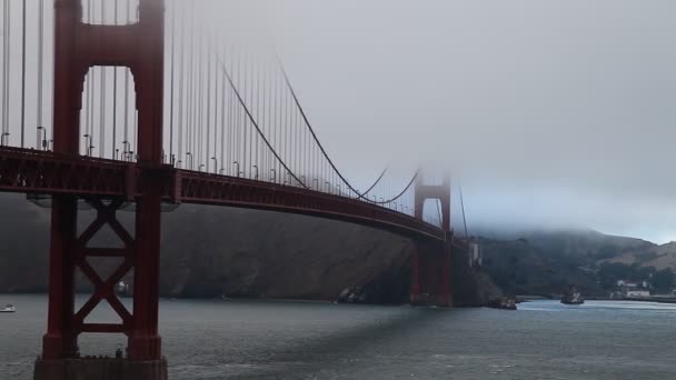 Puerta de oro puente panorama — Vídeo de stock