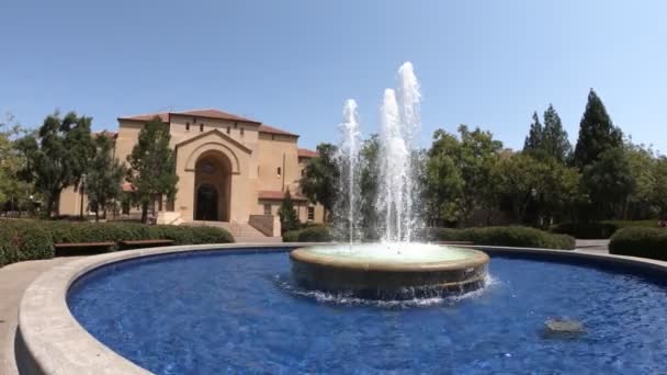 Stanford Auditorium and Fountain — Stock Video