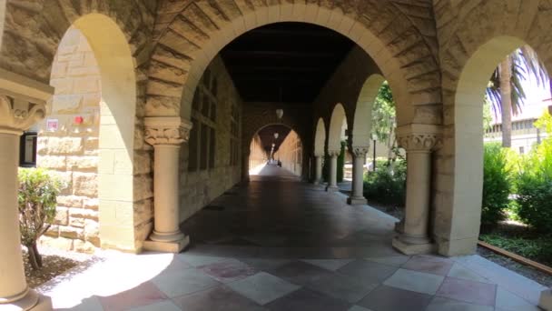 Stanford archway Palo Alto — Stock Video