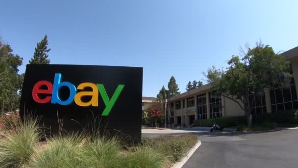 Ebay Silicon Valley sign — Stock Video