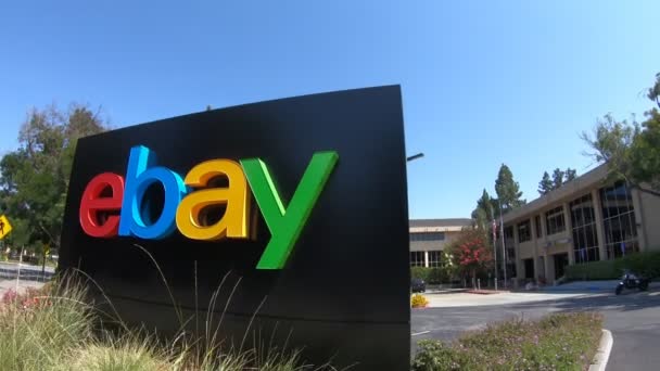 Знак Ebay HQ — стоковое видео