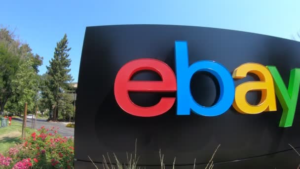 Ebay sign Silicon Valley — Stock Video